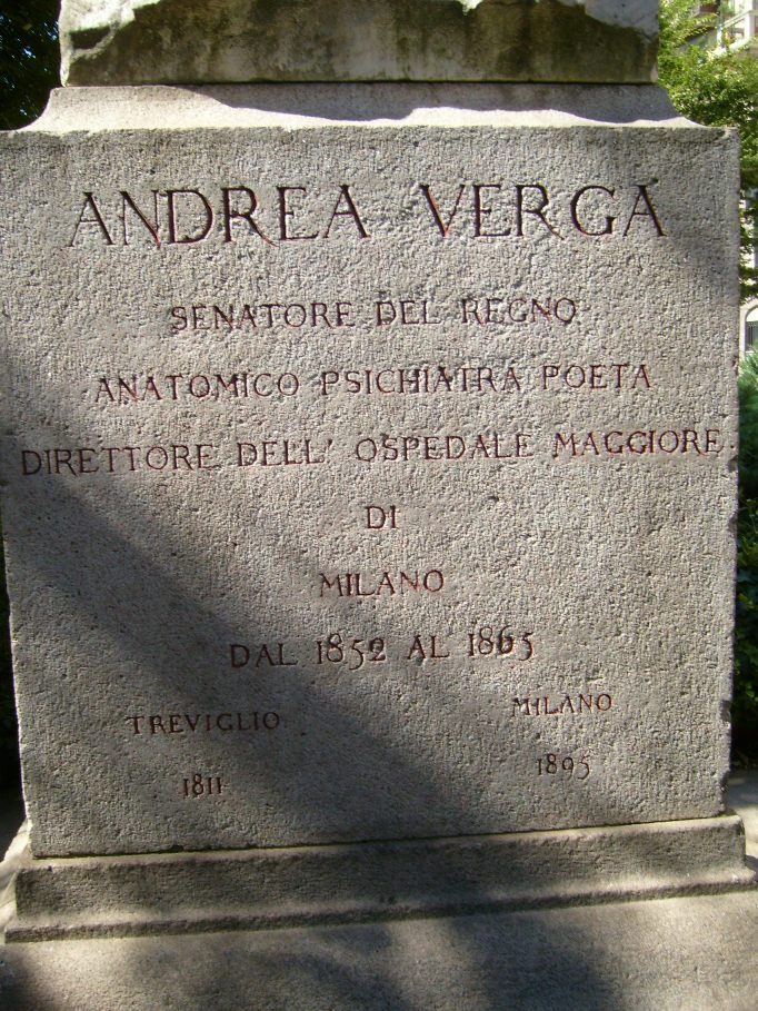 Andrea Verga's monument 3, Milan, Italy.JPG